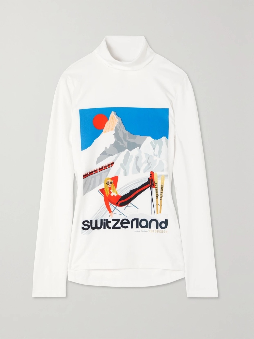 Goldbergh Limited Edition Switzerland Gluhen Pully Printed Stretch Base Layer